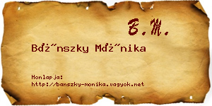 Bánszky Mónika névjegykártya